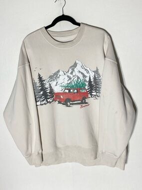 Abercrombie & Fitch SoftAF Ford Bronco Graphic Sweatshirt Size L Mountains